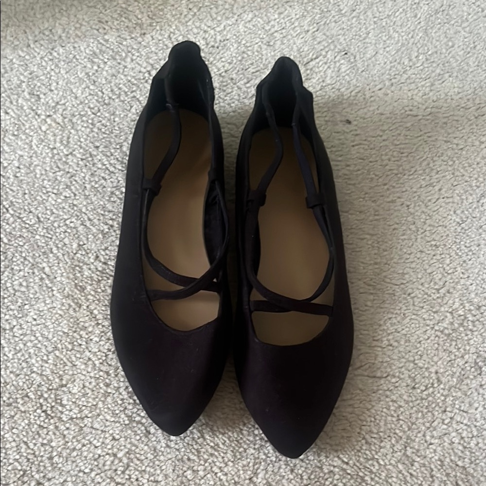 GAP Black Flats Minimalist Suede Loafers